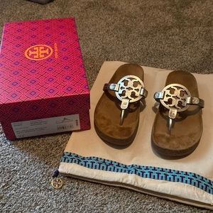 Tory Burch Miller Cloud Leather/Cork Sandal